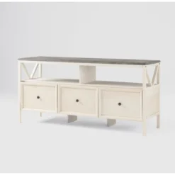 Farmhouse 3 Drawer Wood TV Stand For TVs Up To 65" - Saracina Home 37 Farmhouse 3 Drawer Wood TV Stand For TVs Up To 65" - Saracina Home -Furni Style Shop GUEST 0072dd60 ce7c 4443 ae39 8934a2c1febb