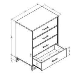 Mixed Material 4 Drawer Dresser - Room Essentials™ -Furni Style Shop GUEST 0183eaab ffa6 4b7e b8e1 e252b8eb2e08