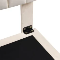 Queen Size Upholstered Floating Velvet Platform Bed With Sensor Light And Headboard-ModernLuxe -Furni Style Shop GUEST 03d42e8b b050 491e bd35 a625562bf419