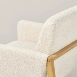 Boucle Upholstered Accent Arm Chair - Cream - Hearth & Hand™ With Magnolia -Furni Style Shop GUEST 048e0445 498d 4ee6 88fb 43fc40b20dd3