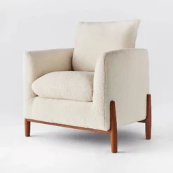 Elroy Faux Shearling Accent Chair With Wood Legs - Threshold™ Designed With Studio McGee 25 Elroy Faux Shearling Accent Chair With Wood Legs - Threshold™ Designed With Studio McGee -Furni Style Shop GUEST 04c043ac 4db5 4a26 96a6 5859589608e8