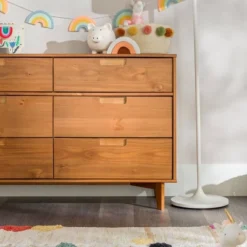 Mid-Century Modern Groove Wood 6 Drawer Dresser - Saracina Home -Furni Style Shop GUEST 04d23956 eefc 461e adbc 47cd243dd32b