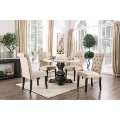 Buckley Round Dining Table White/Black - HOMES: Inside + Out -Furni Style Shop GUEST 04e03818 39c9 492b 92d0 6cfdd97dac1c