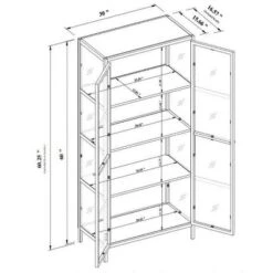 60" Crystal Cove Glass Cabinet Black - Threshold™ Designed With Studio McGee -Furni Style Shop GUEST 077c9530 b6e5 4ff2 8a6c 21b25ae09cb5