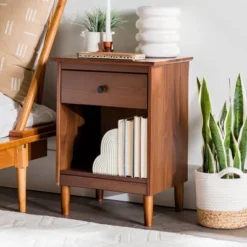 Stiva Classic Mid-Century Modern 1 Drawer Nightstand - Saracina Home 31 Stiva Classic Mid-Century Modern 1 Drawer Nightstand - Saracina Home -Furni Style Shop GUEST 0a4baa60 f488 4a19 804a 1223b4432508