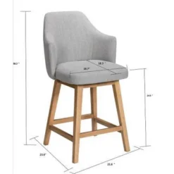Kinston Swivel Curved Back Upholstered Counter Height Barstool - Threshold™ -Furni Style Shop GUEST 0cf41a59 02f8 4482 a305 0046c7165fa6