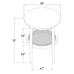 Wood & Cane Round Accent Side Table - Hearth & Hand™ With Magnolia -Furni Style Shop GUEST 0eb2755c d2db 4090 861c f37402a4c9dc