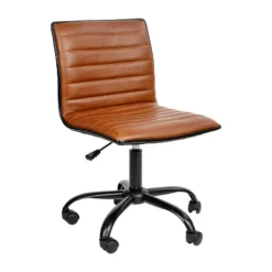 Emma And Oliver Low Back Designer Armless Ribbed Swivel Task Office Chair -Furni Style Shop GUEST 0f1228f7 3c23 4f24 aa18 7a856a5b77b7