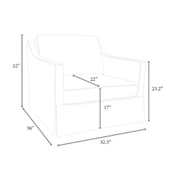 Vivian Park Upholstered Swivel Chair Cream - Threshold™ Designed With Studio McGee -Furni Style Shop GUEST 0f6cc5a6 f1ac 4b5a a69b 5faae524745a