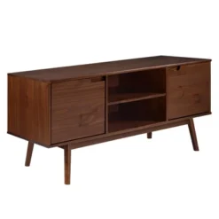 Solid Wood Mid-Century Modern TV Stand For TVs Up To 65" - Saracina Home -Furni Style Shop GUEST 124c1f93 b619 426b 85f1 839f07b6bcd7