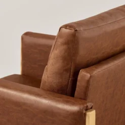 Faux Leather Upholstered Accent Arm Chair - Cognac - Hearth & Hand™ With Magnolia 13 Faux Leather Upholstered Accent Arm Chair - Cognac - Hearth & Hand™ With Magnolia -Furni Style Shop GUEST 14dda471 3120 41fc 9a6d 67b3fa52c8d6