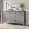 Stiva Classic Mid-Century Modern Horizontal 6 Drawer Dresser - Saracina Home -Furni Style Shop GUEST 1552172c 8955 45f1 8875 f64c868752ab