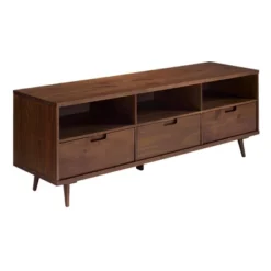 Cara 3 Drawer Mid-Century Modern 3 Drawer TV Stand For TVs Up To 80" - Saracina Home -Furni Style Shop GUEST 1a0f755d 5887 444d b17e bc0a5160126c