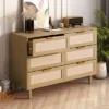 43.31" 6-Drawer Rattan Dresser For Living Room And Bedroom - ModernLuxe -Furni Style Shop GUEST 1c52c978 1592 415f a195 d163d640f76d