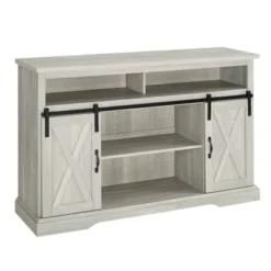 Transitional Sliding Barndoor Highboy TV Stand For TVs Up To 58" - Saracina Home -Furni Style Shop GUEST 1e7753a0 161a 461f a869 c017e7263cc2