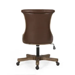 Coulee Contemporary Upholstered Roll Back Swivel Office Chair Dark Brown/Natural - Christopher Knight Home 20 Coulee Contemporary Upholstered Roll Back Swivel Office Chair Dark Brown/Natural - Christopher Knight Home -Furni Style Shop GUEST 2221ea35 e150 49a5 a609 4bb49d3b4d24