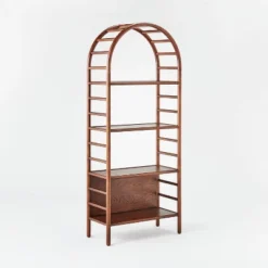 72" Holladay Curved Wooden Bookcase - Threshold™ Designed With Studio McGee 24 72" Holladay Curved Wooden Bookcase - Threshold™ Designed With Studio McGee -Furni Style Shop GUEST 245145c7 43e9 43cb 9096 d7c8d5f6dc83