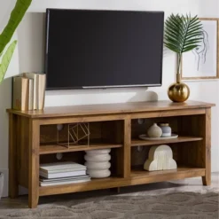 Transitional 4 Cubby Wood Open Storage TV Stand For TVs Up To 65"- Saracina Home 27 Transitional 4 Cubby Wood Open Storage TV Stand For TVs Up To 65"- Saracina Home -Furni Style Shop GUEST 25f3cc78 c68c 409d ba33 6e1083087415