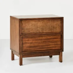 Wood & Cane Transitional Nightstand - Hearth & Hand™ With Magnolia -Furni Style Shop GUEST 27e1b45f d228 494b a9ec 75b5bcedc7f2