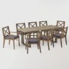 Belasera 9pc Acacia Wood Expandable Dining Set Gray - Christopher Knight Home -Furni Style Shop GUEST 27eb2294 844d 45f3 9200 2a198f7a148a