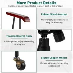 Costway Velvet Home Office Chair Swivel Adjustable Task Chair W/ Wooden Armrest -Furni Style Shop GUEST 295110a1 e91b 43ce 9389 c004659f2d4f