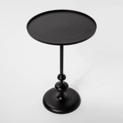 Londonberry Turned Metal Accent Table Black - Threshold 4 Londonberry Turned Metal Accent Table Black - Threshold - Image 2