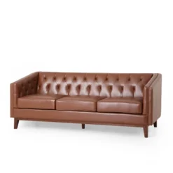 Ovando Contemporary Upholstered 3 Seater Sofa - Christopher Knight Home -Furni Style Shop GUEST 2db0012c 979c 4793 ac63 9f8a304a7fdb