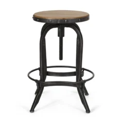 2pc Farmdale Industrial Firwood Adjustable Height Swivel Counter Height Barstools Antique Natural/Pewter - Christopher Knight Home -Furni Style Shop GUEST 2ea1652e 6ade 4832 b213 d35059bc5c47