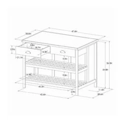 Wood Kitchen Island Table With Storage Black/Natural - Hearth & Hand™ With Magnolia -Furni Style Shop GUEST 2fa25cb1 7714 4f9d 981c 1da4f9561601