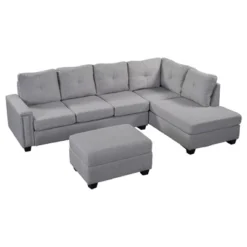 108" Reversible L-Shape Sectional Sofa Couch With Storage Ottoman-ModernLuxe -Furni Style Shop GUEST 3035f666 1fcd 484c 8f89 77d780d2d56c