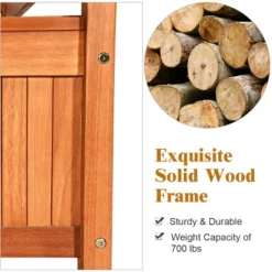 Costway 42'' Storage Bench Deck Box Solid Wood Seating Container Tools Toys W/Backrest -Furni Style Shop GUEST 30fa4548 ec40 4798 b9f8 2aa0b37876f7