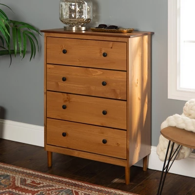 Stiva Classic Mid-Century Modern Vertical 4 Drawer Dresser - Saracina Home 3 Stiva Classic Mid-Century Modern Vertical 4 Drawer Dresser - Saracina Home