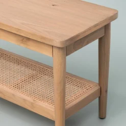 Wood & Cane Bench Natural - Hearth & Hand™ With Magnolia -Furni Style Shop GUEST 3148ecc4 67d2 4687 b753 97399c771307