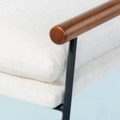 Cushioned Metal & Wood Bench - Cream/Black - Hearth & Hand™ With Magnolia -Furni Style Shop GUEST 31d32cd8 6e8f 42a8 ba93 0f4864c8073d