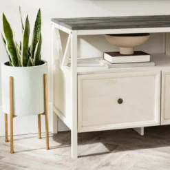 Farmhouse 3 Drawer Wood TV Stand For TVs Up To 65" - Saracina Home 38 Farmhouse 3 Drawer Wood TV Stand For TVs Up To 65" - Saracina Home -Furni Style Shop GUEST 31eff10a 5528 4bba 98ac 4d2069368764