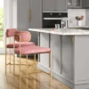 Orion Luxe Backed Counter Height Barstool With Brass Legs Blush Velvet - Threshold™ -Furni Style Shop GUEST 34592fd8 8b10 4bb7 8a29 a8d6bcf9c0e1