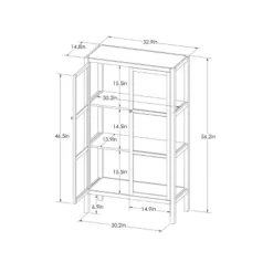 56.2" Hadley Library Cabinet With Glass Shell White - Threshold™ -Furni Style Shop GUEST 3a694d2d b95f 4046 b205 56f66d131fd3