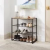 4 Tier Shoe Rack Black Metal With Natural Wood - Brightroom™ -Furni Style Shop GUEST 3bdfbf84 9c6c 49cf 9810 7a0a400060fc