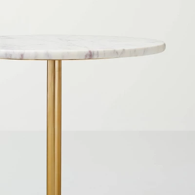 Marble Top Accent Side Table Brass/White - Hearth & Hand™ With Magnolia 5 Marble Top Accent Side Table Brass/White - Hearth & Hand™ With Magnolia - Image 3