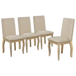 5 PCS Round Wood Extendable Dining Table Set With 4 Upholstered Dining Chairs-ModernLuxe 27 5 PCS Round Wood Extendable Dining Table Set With 4 Upholstered Dining Chairs-ModernLuxe -Furni Style Shop GUEST 3f067f5c e1b8 4a97 b8a1 24e970d94ae6