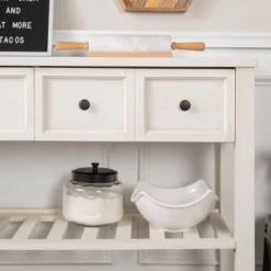 48" Farmhouse Solid Wood 2 Drawer Buffet White - Saracina Home -Furni Style Shop GUEST 4072e9fb 834f 40c9 bb46 3cbe1815eaad