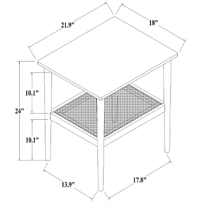 Wood & Cane Square Accent Side Table - Hearth & Hand™ With Magnolia 9 Wood & Cane Square Accent Side Table - Hearth & Hand™ With Magnolia - Image 7