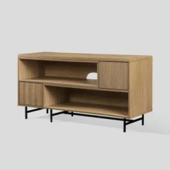 Modern Reeded Door Extendable TV Stand For TVs Up To 50" - Saracina Home -Furni Style Shop GUEST 477dbe29 17b9 4045 b470 35d21aade85d