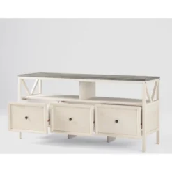 Farmhouse 3 Drawer Wood TV Stand For TVs Up To 65" - Saracina Home 34 Farmhouse 3 Drawer Wood TV Stand For TVs Up To 65" - Saracina Home -Furni Style Shop GUEST 47fafb98 b85e 468b 9df3 9537ab731ccb