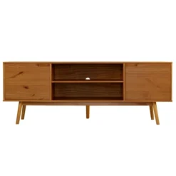 Solid Wood Mid-Century Modern TV Stand For TVs Up To 80" - Saracina Home 35 Solid Wood Mid-Century Modern TV Stand For TVs Up To 80" - Saracina Home -Furni Style Shop GUEST 48805313 cc17 4994 abcd 906cc16aab94