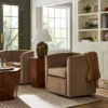 Vernon Upholstered Barrel Swivel Chair Light Brown Velvet - Threshold™ Designed With Studio McGee 1 Vernon Upholstered Barrel Swivel Chair Light Brown Velvet - Threshold™ Designed With Studio McGee -Furni Style Shop GUEST 49ad11ce 22be 4758 9076 a63435d35d59
