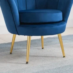 HomCom Elegant Velvet Upholstered Accent Leisure Club Chair With Gold Metal Legs -Furni Style Shop GUEST 4b7aebc4 7d6c 4017 945a a7b1f5c0bdd4