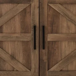 Atticus Modern Farmhouse 2 Door Corner TV Stand For TVs Up To 55" Rustic Oak - Saracina Home -Furni Style Shop GUEST 4c8dcf3c ad69 425f 9117 f6aaa0b7bb81