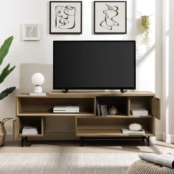 Modern Reeded Door Extendable TV Stand For TVs Up To 50" - Saracina Home -Furni Style Shop GUEST 4ec78b70 4c65 40cb ac6e 350b0e995cb0