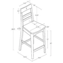 2pk Wood Ladder Back Counter Stool - Hearth & Hand™ With Magnolia -Furni Style Shop GUEST 501b822c a2fd 461d aa13 130aba448f95